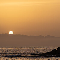 Buy canvas prints of Sun setting behind La Gomera by Tony Twyman