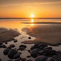 Buy canvas prints of Pebble beach sunset by Tony Twyman