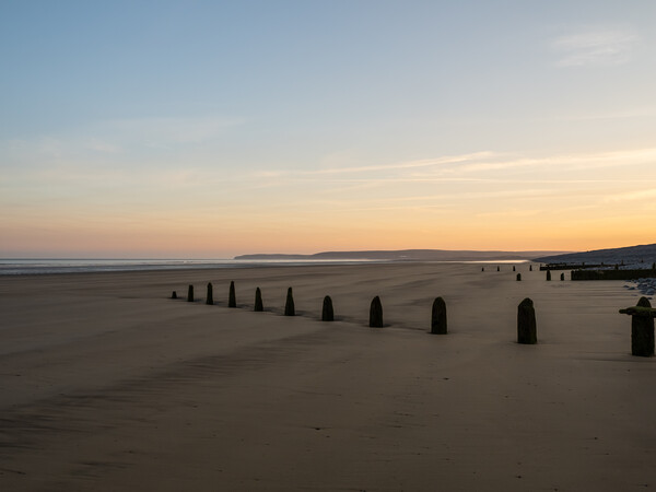 Serene Sunrise on a Deserted Beach Picture Board by Tony Twyman