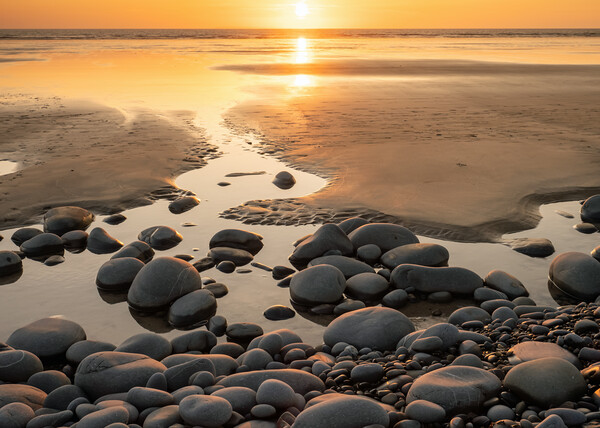 Pebble Beach Sunset Picture Board by Tony Twyman