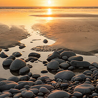 Buy canvas prints of Pebble Beach Sunset by Tony Twyman