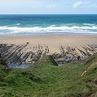 Buy canvas prints of Sandymouth shoreline by Tony Twyman