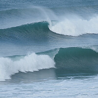 Buy canvas prints of Fistral Beach waves by Tony Twyman