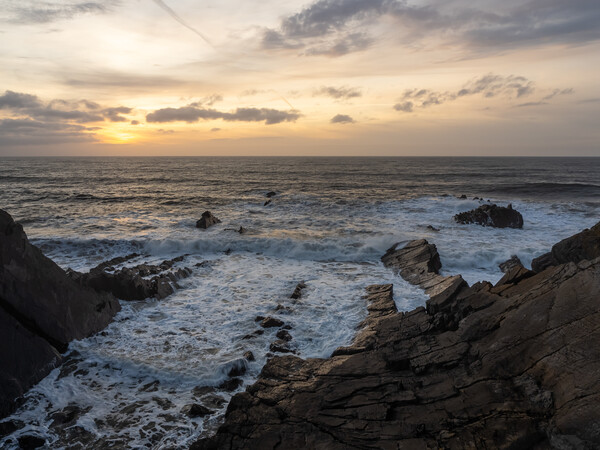 Hartland Quay sunset Picture Board by Tony Twyman
