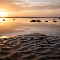 Buy canvas prints of Sunset beach ripples by Tony Twyman