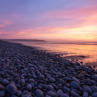 Buy canvas prints of Sunset pebbles by Tony Twyman