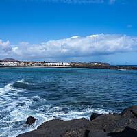 Buy canvas prints of Costa Teguise Wave breaks  by Tony Twyman