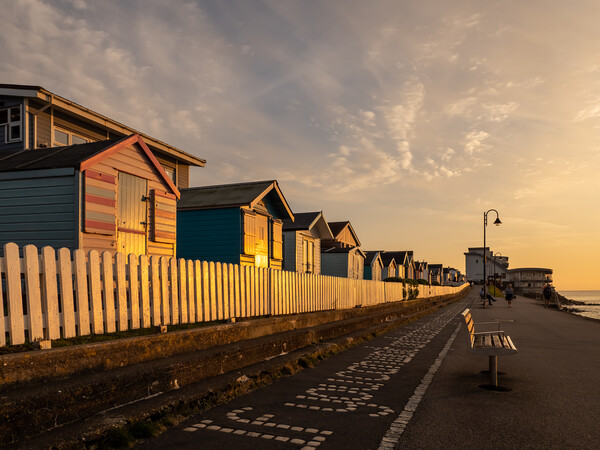 Sunset beach huts Picture Board by Tony Twyman