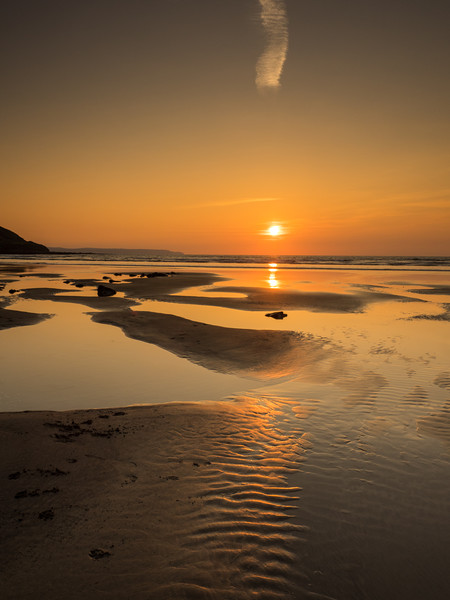Westward Ho beach sunset Picture Board by Tony Twyman