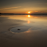 Buy canvas prints of Westward Ho! beach sunset in North Devon by Tony Twyman