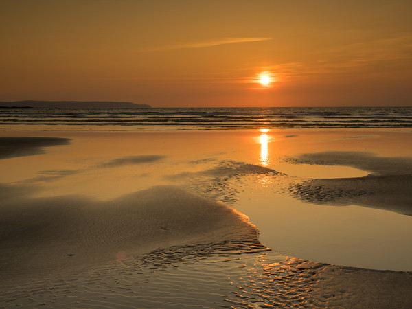 Westward Ho! beach sunset in North Devon Picture Board by Tony Twyman