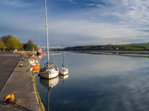 Boats moored on the quay at Bideford in Devon Picture Board by Tony Twyman