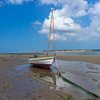 Buy canvas prints of Boat moored on Appledore beach in North Devon by Tony Twyman