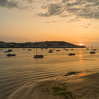 Buy canvas prints of Appledore sunset taken from Instow in North Devon by Tony Twyman