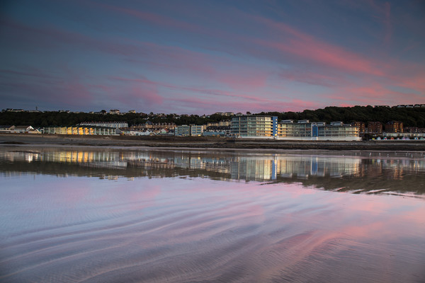 Westward Ho! waterfront reflections at sunset  Picture Board by Tony Twyman