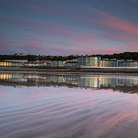 Buy canvas prints of Westward Ho! waterfront reflections at sunset  by Tony Twyman