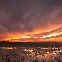 Buy canvas prints of Sunset at Sandbay in North Somerset by Tony Twyman