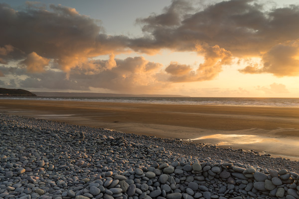 Westward Ho! moody North Devon sunset Picture Board by Tony Twyman