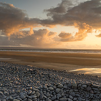 Buy canvas prints of Westward Ho! moody North Devon sunset by Tony Twyman