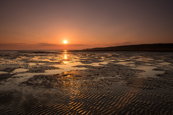 Somerset sunset at Sandbay Picture Board by Tony Twyman