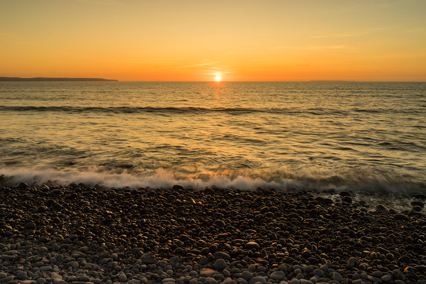 Westward Ho pebble beach sunset  Picture Board by Tony Twyman