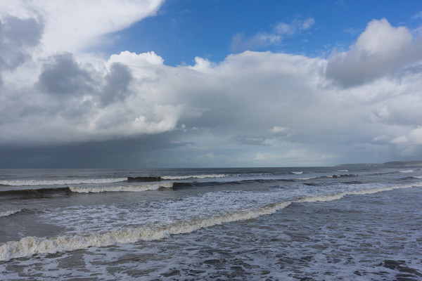 Waves heading towards Westward Ho beach Picture Board by Tony Twyman
