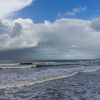 Buy canvas prints of Waves heading towards Westward Ho beach by Tony Twyman