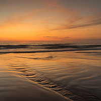 Buy canvas prints of Westward Ho beach sunset by Tony Twyman