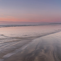 Buy canvas prints of Pastel sunset beach by Tony Twyman