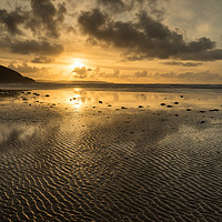 Buy canvas prints of Westward Ho beach ripples by Tony Twyman