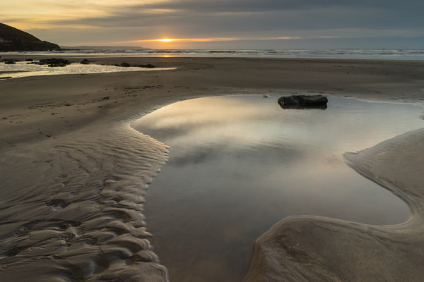 Tranquil sunset at Westward Ho Picture Board by Tony Twyman