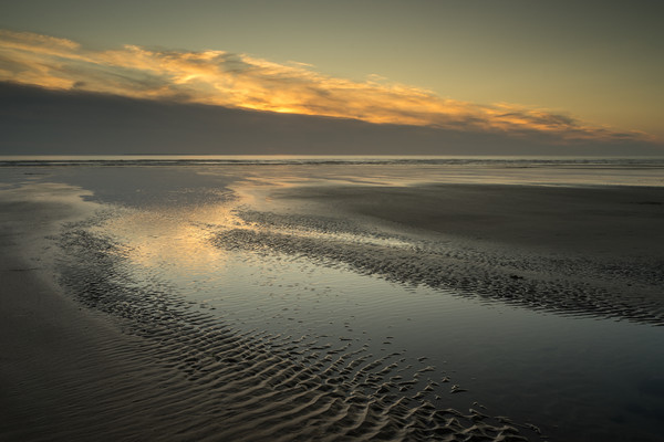Calm sunset at Westward Ho Picture Board by Tony Twyman