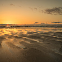 Buy canvas prints of Beautiful sunset beach by Tony Twyman