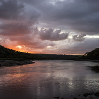 Buy canvas prints of Moody Sunrise on the River Torridge at Bideford by Tony Twyman