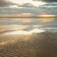 Buy canvas prints of Westward Ho sunset beach by Tony Twyman