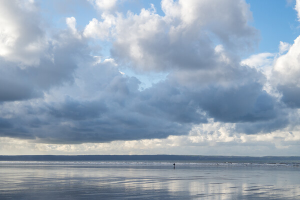 Big Moody sky at Saunton Beach Picture Board by Tony Twyman