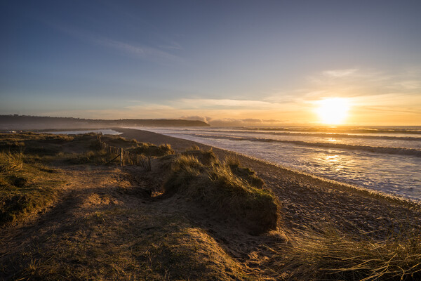 Golden light on Northam Burrows Picture Board by Tony Twyman