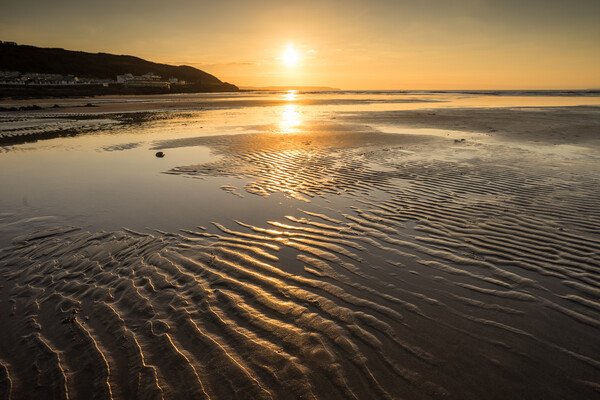 Beach sunset at Westward Ho! Picture Board by Tony Twyman