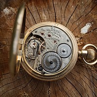 Buy canvas prints of Pocket Watch Mechanism by Edward Laxton