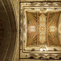 Buy canvas prints of Glorious Ceiling of St. David's Cathedral by Edward Laxton