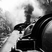 Buy canvas prints of Smoky Pannier Engine by Edward Laxton