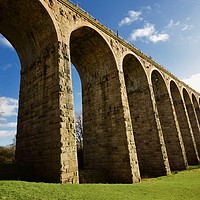Buy canvas prints of The Mighty Arches of Langley Viaduct by Edward Laxton