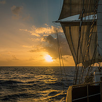 Buy canvas prints of 1000 Miles from Anywhere - Lord Nelson Sails by Jenny Martin