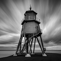 Buy canvas prints of Long Exposure Herd Lighthouse by Tyne Tees Photography