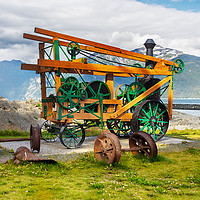 Buy canvas prints of A Portable golKeystone Driller Machine in Haines. by RUBEN RAMOS