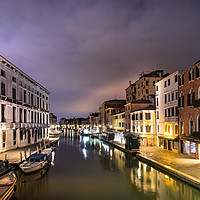 Buy canvas prints of A canal water street with boats in Venice. by RUBEN RAMOS