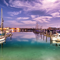 Buy canvas prints of Sailboats moored on a peaceful harbor in Australia by RUBEN RAMOS
