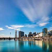 Buy canvas prints of Cityscape at Pier 26 and Darling Harbour in Sydney by RUBEN RAMOS