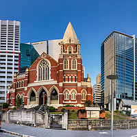 Buy canvas prints of The Albert Street Uniting Church, Brisbane.  by RUBEN RAMOS