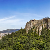 Buy canvas prints of The Themistoclean Ancient Wall of Pnyx, Athens. by RUBEN RAMOS